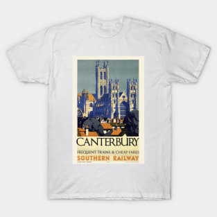 Canterbury UK Vintage Poster 1937 T-Shirt